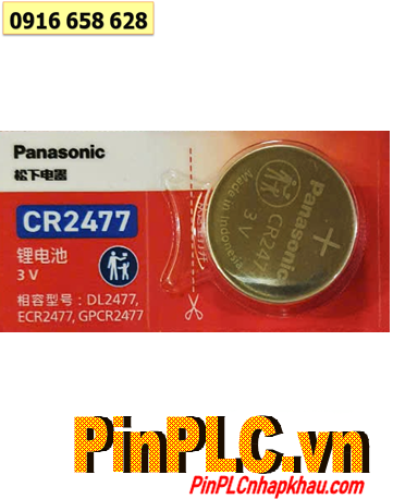 Panasonic CR2477, Pin 3v lithium Panasonic CR2477 chính hãng, Xuất xứ Indonesia